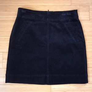 Navy Blue Corduroy Skirt